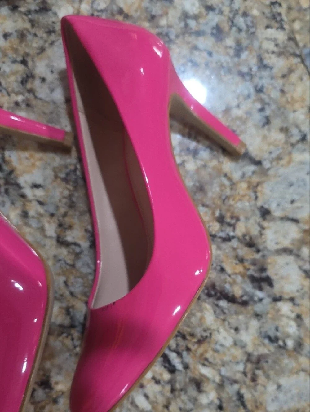Kelly & Katie Hot Pink Patent Pointed-Toe Pumps